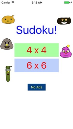 Easy SUDOKU with Faces!? 4x4,6x6,7x7 screenshot