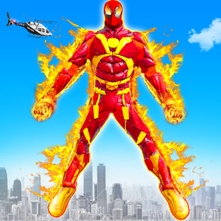 Flying Fire Hero Robot Game Image