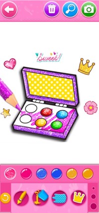 Glitter beauty coloring book screenshot