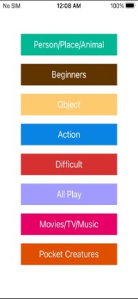 Pictionary Word Generator screenshot