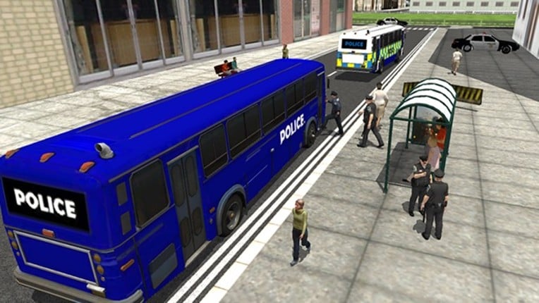 Police City Bus Staff Duty Simulator 2016 3D - London Anicent City Police Department Pick & Drop screenshot