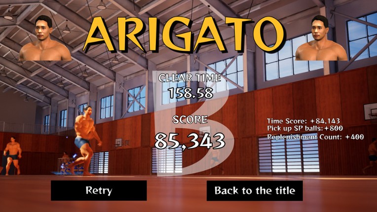 A game that saves the muscles caught in the ceiling of the gymnasium screenshot