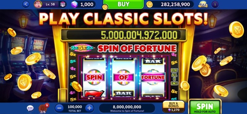 Cash Billionaire casino games screenshot