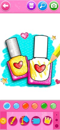 Glitter beauty coloring book Image