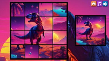 OG Puzzlers: Synthwave Dinosaurs Image