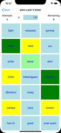 PickAPair Indonesian - English screenshot