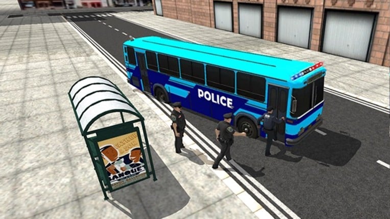 Police City Bus Staff Duty Simulator 2016 3D - London Anicent City Police Department Pick & Drop screenshot