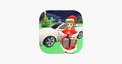 Christmas Santa Girl Car Drive Image