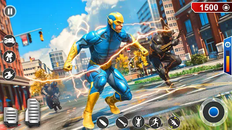 Flying Fire Hero Robot Game screenshot