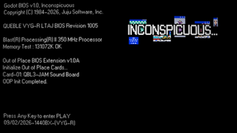 Inconspicuous screenshot