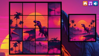 OG Puzzlers: Synthwave Dinosaurs Image