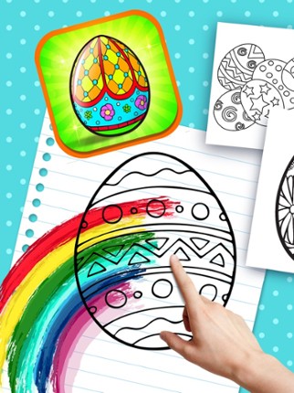 Painting Easter Eggs Coloring Book For Children HD Image