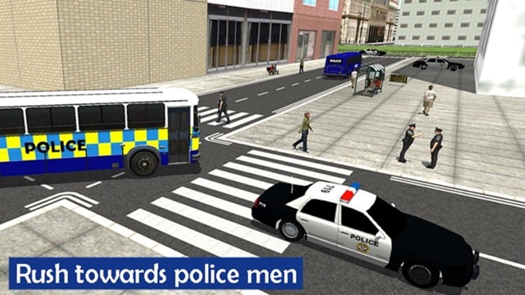 Police City Bus Staff Duty Simulator 2016 3D - London Anicent City Police Department Pick & Drop screenshot