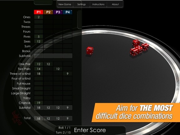 Yatzy screenshot