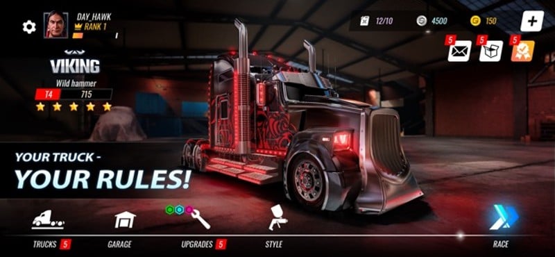 Big Rig Racing:Truck drag race screenshot