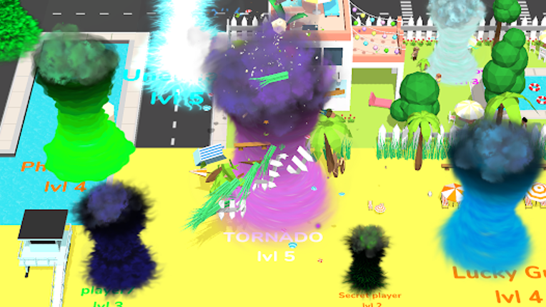 Holein Tornado io eating game screenshot