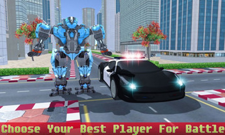 US Police Robot Car Transformation Game Image