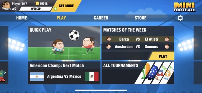 Mini Football Head Soccer screenshot
