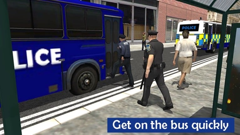 Police City Bus Staff Duty Simulator 2016 3D - London Anicent City Police Department Pick & Drop screenshot