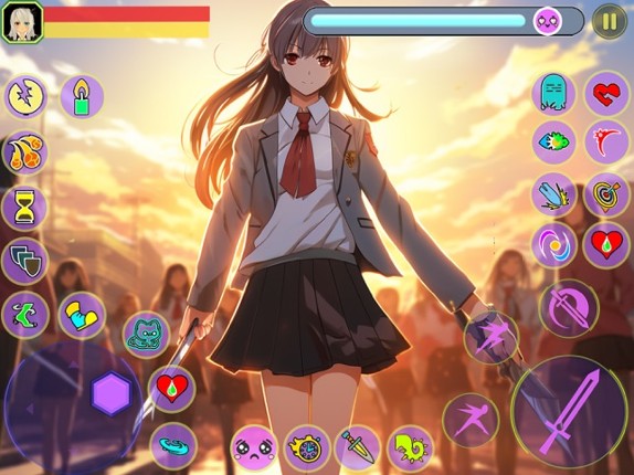 Anime High School Girl Fighter Image