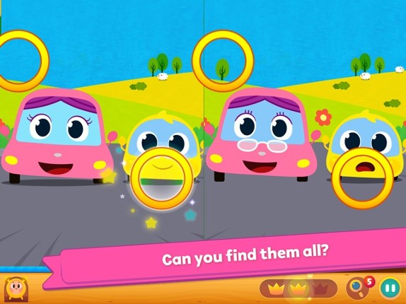 Pinkfong Spot the difference screenshot