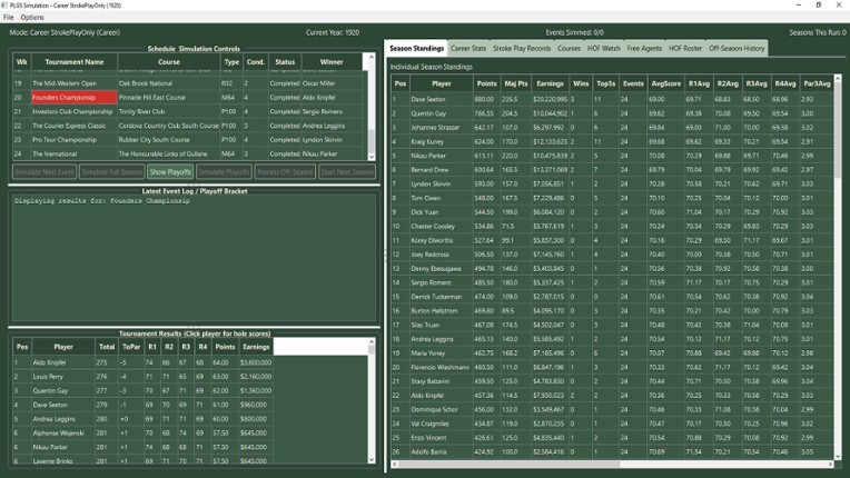 Pro League Golf Simulator screenshot
