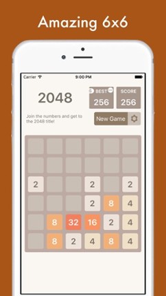 2048 Multi - 8x8, 6x6, 4x4 tiles in one app! Image