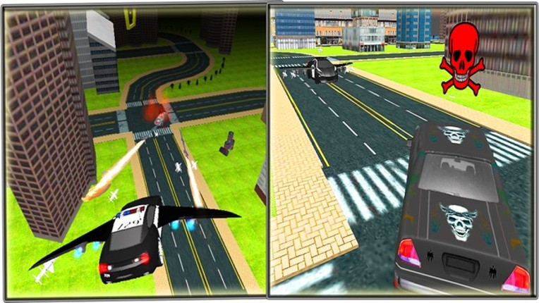Flying Police Car 3D Driver – Reckless Chasing of Mafia Gangster Auto screenshot