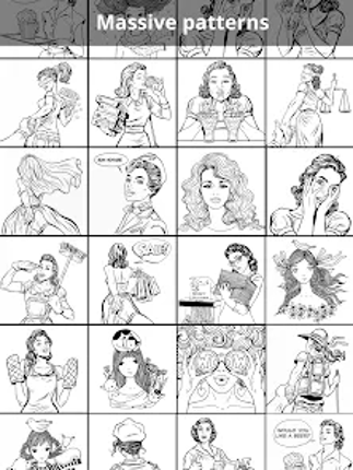 Girls Coloring Book Image