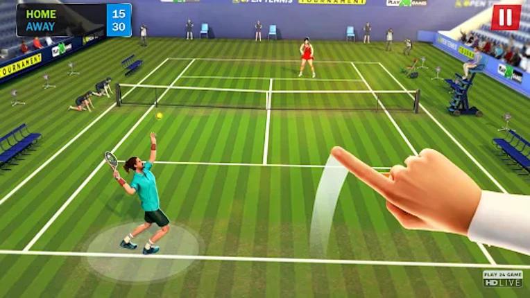 Open Tennis Tournament Game Image