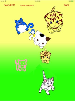 Kitten Cat Moves Coloring Book Image