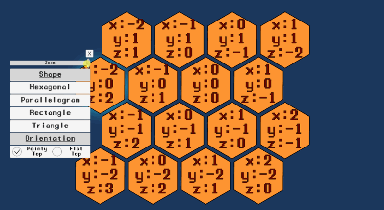 Hexagonal Board - Unity screenshot