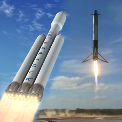 Space Rocket Launch & Landing Image