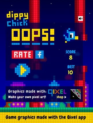 Dippy Chick - Pixel Bird Flyer by Qixel Image