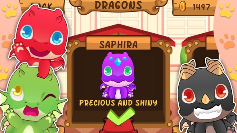 My Virtual Dragon - Pocket Pet Monster with Mini Games for Kids screenshot