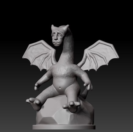Sad Dragon STL Image