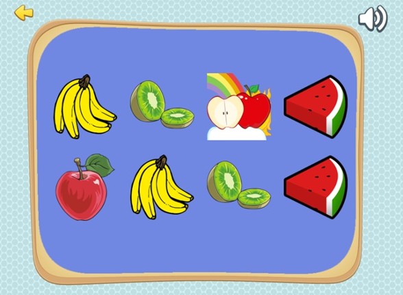 Amazing Fruits Matching Cards Games for Preschool Learning Image