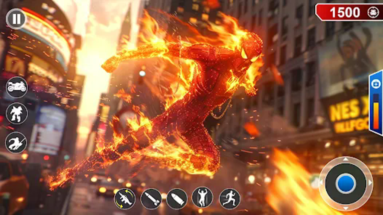 Flying Fire Hero Robot Game screenshot