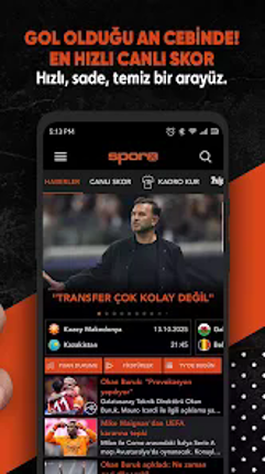 Sporx - Spor Haber, Canlı Skor screenshot