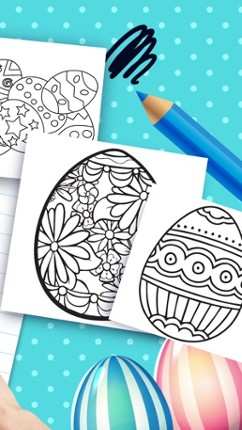 Painting Easter Eggs Coloring Book For Children HD Image