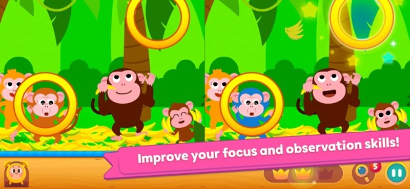 Pinkfong Spot the difference screenshot