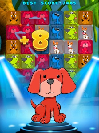 Puppy Drag Line Match 3 - Dog Puzzle Game for Kids screenshot
