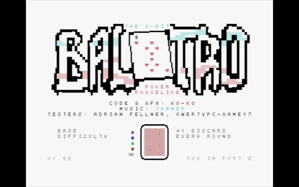 Games like Bal8tro - the 8-bit poker roguelike for C64 / Commodore 64