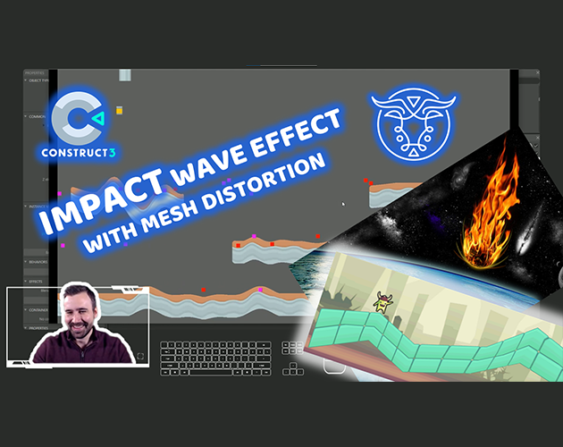 Games like Impact Wave Effect with Mesh Distortion - Construct 3 Tutorial