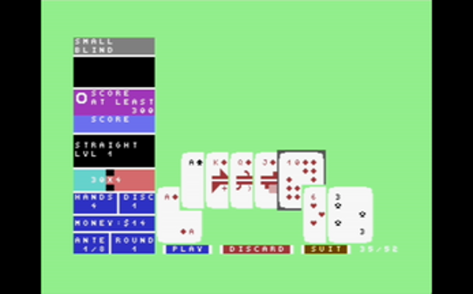 Bal8tro - the 8-bit poker roguelike for C64 / Commodore 64 Image