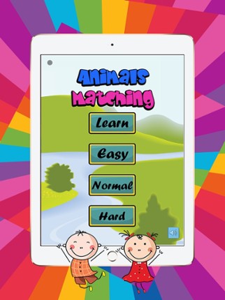 Easy Animals Matching Game with Phonics for Kids Image