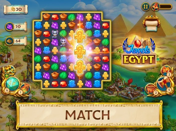 Jewels of Egypt・Match 3 Puzzle Image