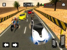 Car Driver Vs Bike Rider Image