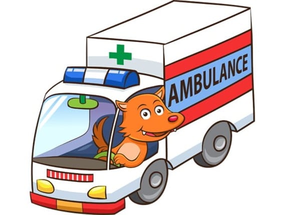 Cartoon Ambulance Puzzle Game Cover