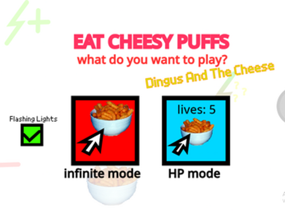 Eat cheesy puffs Image